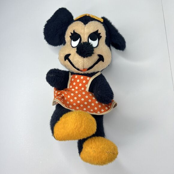 Mickey & Minnie Mouse Vintage 60's Stuffed Animal Plush Walt Disney 15" - Picture 6 of 8
